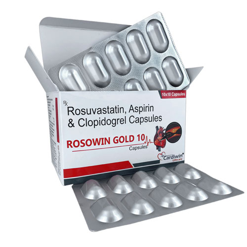 Rosuvastatin 10Mg + Aspirin 75Mg + Clopidogrel 75Mg Capsules
