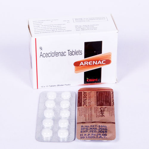 Aceclofenac 100mg Tablets (10*10 Blister)