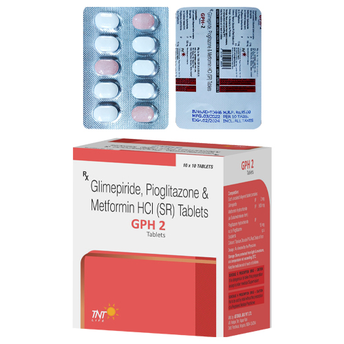 Glimepiride 2mg + Metformin 500mg + Pioglitazone 15mg Bilayered Tablets