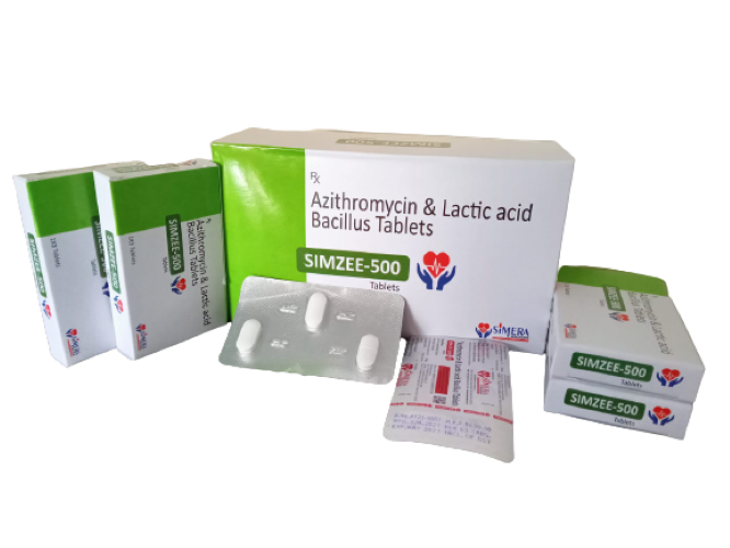 Simzee-500 Azithromycin 500mg With Latic Balicus Acid 