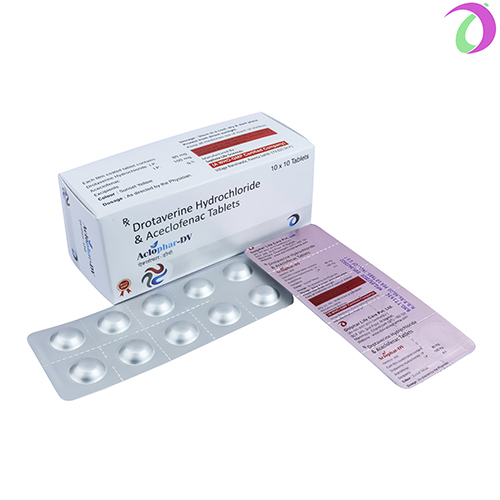 Aceclofenac 100mg+ Drotaverine Hydrochloride 80mg Tablets
