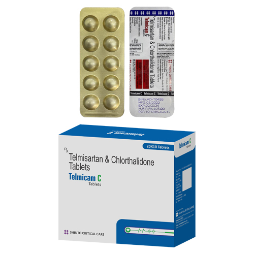 Telmisartan 40 mg + Chlorthalidone 12.5 mg Tablets