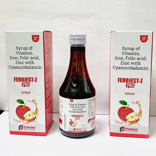 FEROJEST-Z PRO Syrups (RED COLOUR  BOTTLE IN DRUG 12  %) 