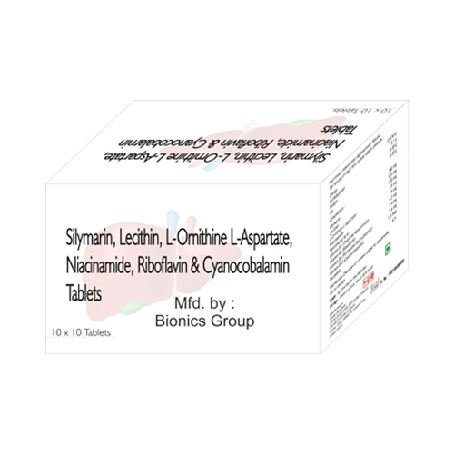 SILYMARIN+LECITHIN+L-OMITHINE L-ASPARTATE+NIACINAMIDE+RIBOFAVIN+CYANOCOBALAMIN Tablets