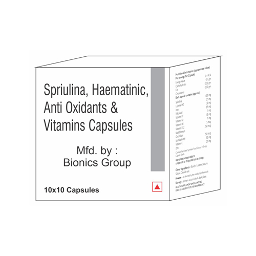 SPIRULINA + HAEMATINIC + ANTI OXIDANTS + VITAMINS Capsules