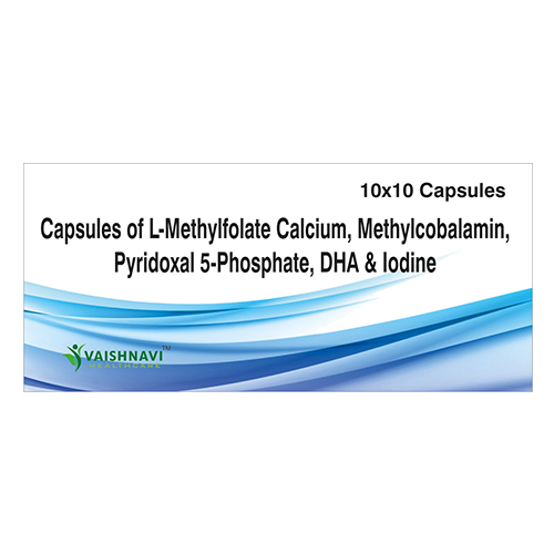 L-Methylfolate - 1mg+ Methylcobalamin - 1.5mg+ Pyridoxal-5-Phosphate - 0.5mg+ DHA+ Iodine Capsules
