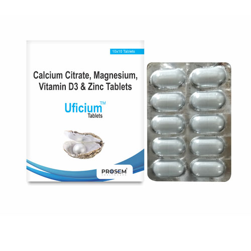 Calcium Citrate 1000 mg + Magnesium Hydroxide 100 mg + VitaminD3 250iu + Zinc 4mg Tablets