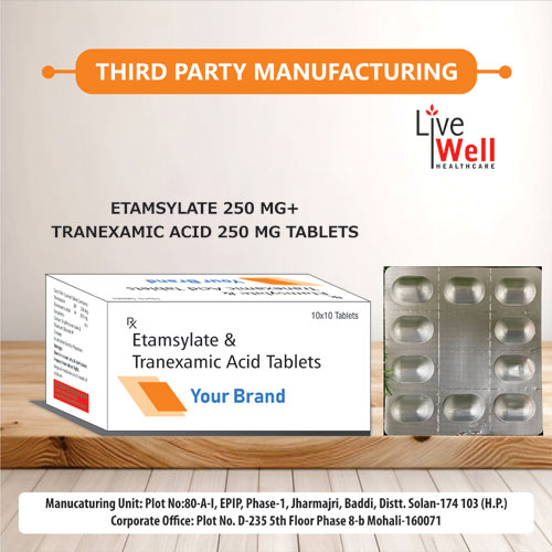 Etamsylate 250mg + Tranexamic Acid 250mg Tablets