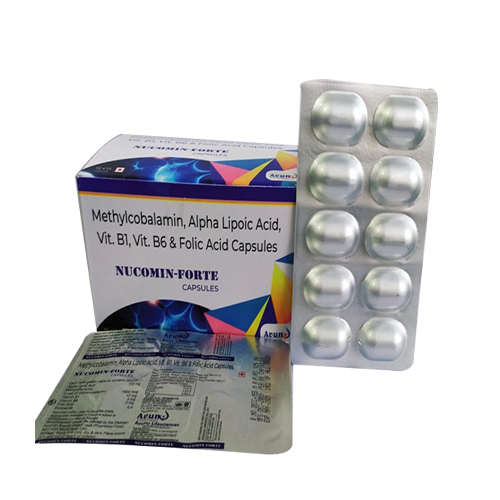 NUCOMIN-FORTE Methylcobalamin Vitamin B6 Alpha Lipoic Acid And Folic Acid