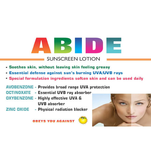 ABIDE SUNSCREEN LOTIOON