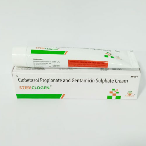 Clobetasol propionate 0.05% + Gentamicin 0.1% + Miconazole Nitrate 2% Cream
