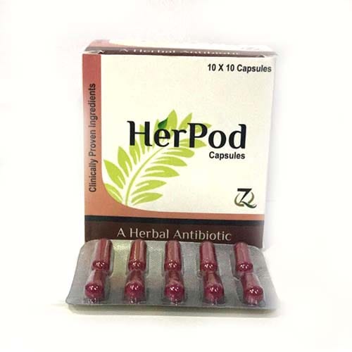 HERPOD (HEALTHY ANTIBOITIC CAPSULES URINARY TRACT INFECTIONS SKIN) Capsules