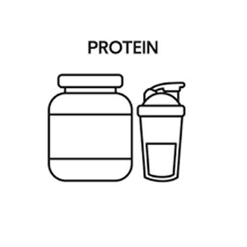 Protein Powder in Nutrova Bottle with shrink