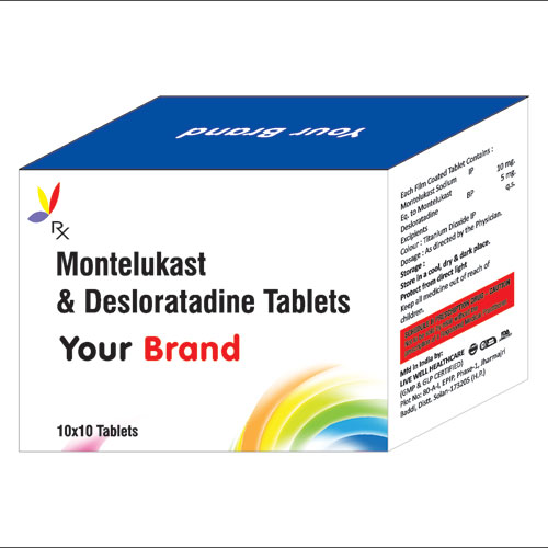 Montelukast 10mg + Desloratadine 5mg Tablets