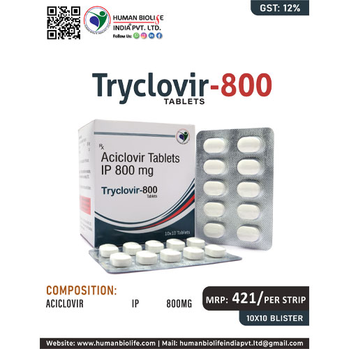 TRYCLOVIR-800 TABLETS