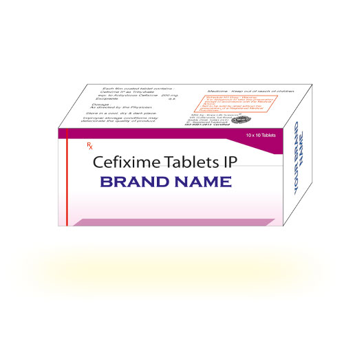 Cefixime as Trihydrate 100mg/50mg Tablets