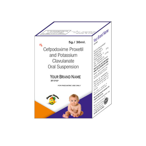 Cefpodoxime Proxetil IP 50mg + Potassium Clavulanate 31.25mg Dry Syrup