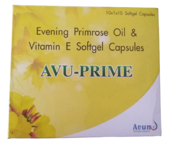 AVU-PRIME evening primrose oil 500mg vitamin E 100mg softgel capsule 