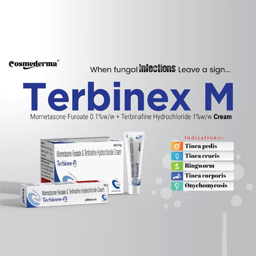 Terbinafine 1% w/w , Mometasone 0.1% w/w Cream