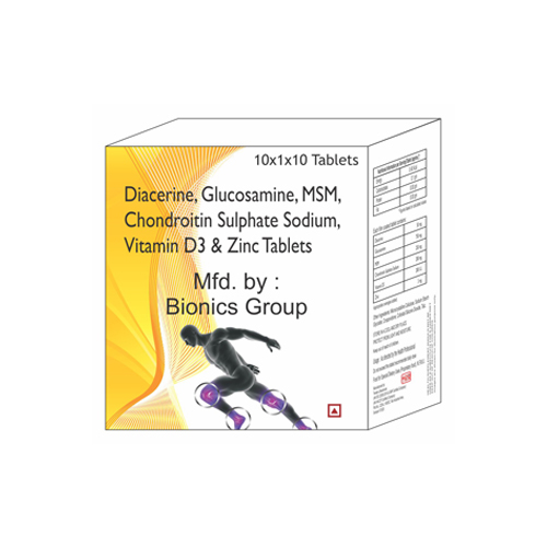 DIACERINE+GLUCOSAMINE+MSM+CHONDROITIN SULPHATE SODIUM+VITAMIN D3+ZINC Tablets