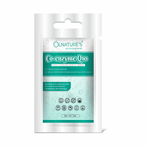 OLNATURE'S CO-ENZYME Q10 FACE SERUM SHEET MASK