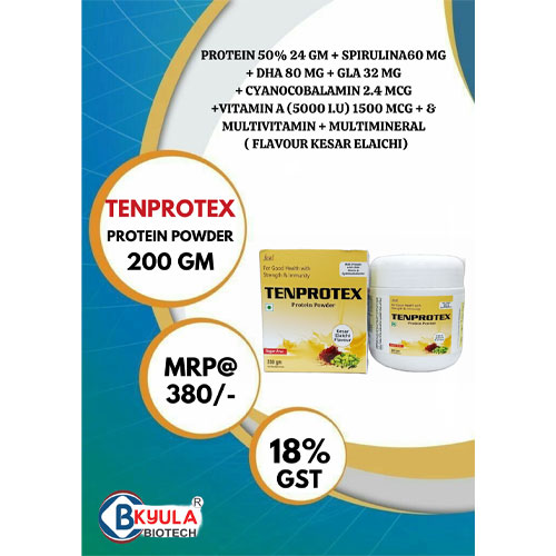 TENPROTEX PROTEIN POWDER (KESAR ELAICHI  SUGAR FREE)