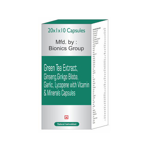 GREEN TEA EXTRACT + GINSENG GINKGO BILOBA + GARLIC + LYCOPENE WITH VITAMIN + MINERALS Capsules