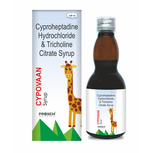 Cyproheptadine + Tricholine Citrate Syrup (Drug Formula)