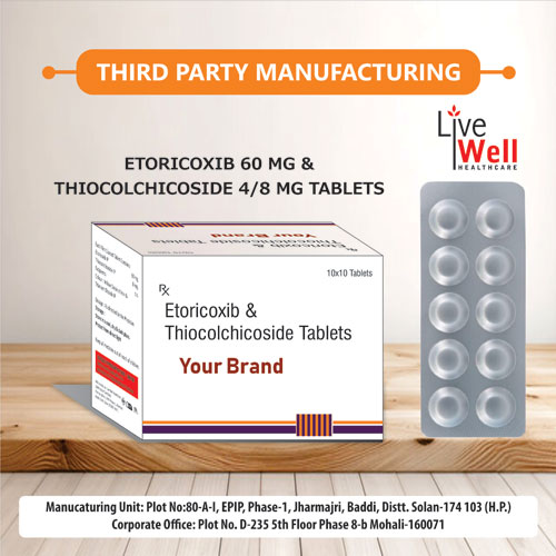 Etoricoxib 60mg + Thiocolchicoside 4mg Tablets