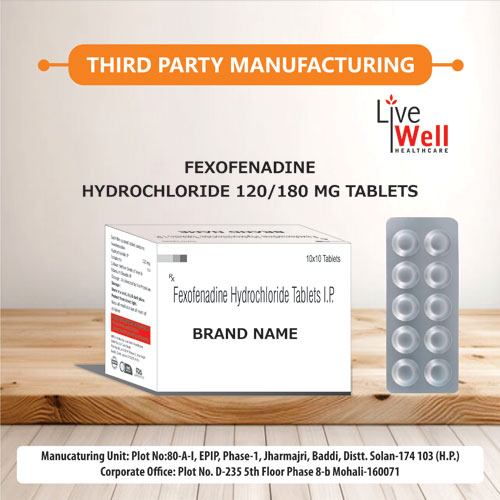 Fexofenadine Hydrochloride 180mg Tablets IP