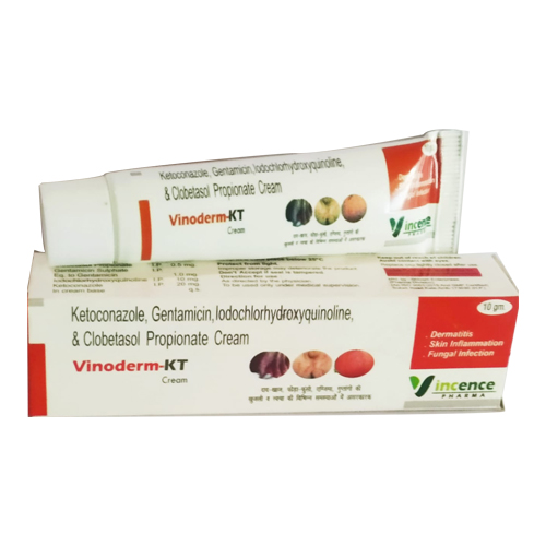 Ketoconazole 20.0mg+Gentamicin 1.0mg+Iodochlorhydroxyquinoline 10.0mg+Clobetasol Propionate Cream
