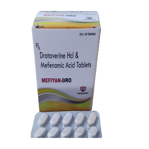 Drotaverine Hcl 80mg + Mefenamic Acid 250mg Tablets