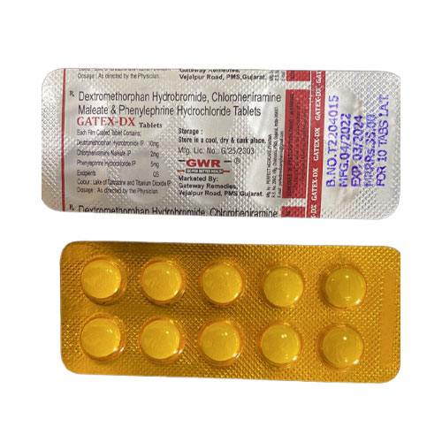 Dextromethorphan Hydrobromide + Chlorpheniramine Maleate + Phenylephrine Hydrochloride Tablets