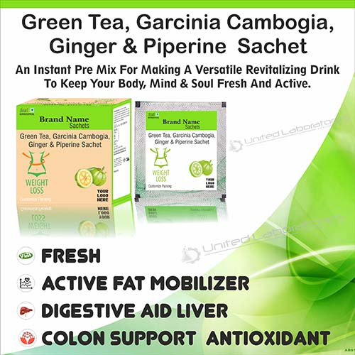 Green Tea 400Mg + Garcinia Cambogia 150Mg + Ginger 20Mg + Piperine 5Mg Sachets