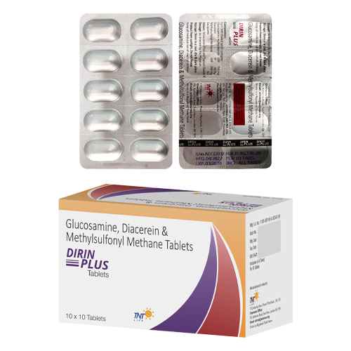 Diacerein 50mg + Glucosamine Sulphate 750mg + Methylsulfonyl Methane 250mg Tablets