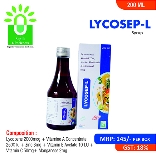 LYCOSEP-L (Mix Fruit Flavour Sugar Free) Syrup