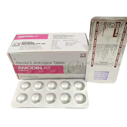 Amlodipine 5mg + Atenolol 50mg Tablets