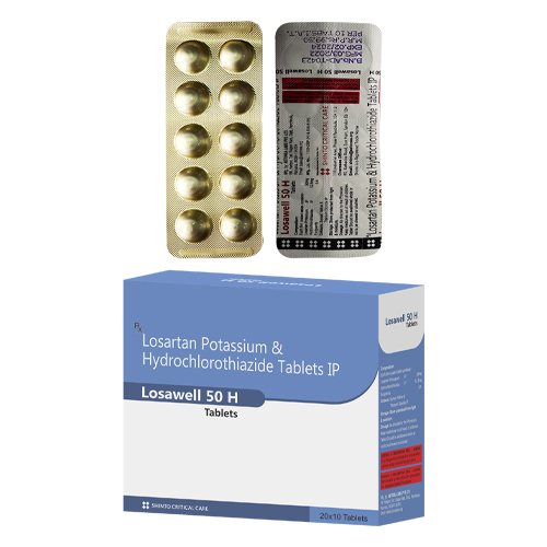Losartan 50 mg + Hydrochlorthiazide 12.5 mg Tablets