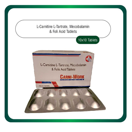 L-Carnitine L-Tartrate + Mecobalamin + Folic Acid Tablets