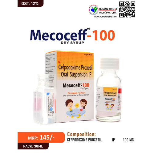 MECOCEFF 100 DRY SYRUP WITH WATER 