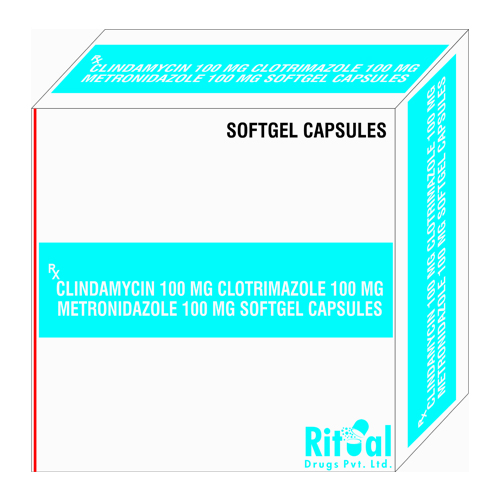 Clindamycin 100mg + Clotrimazole 100mg + Metronidazole 100mg Softgel Capsules