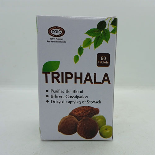TRIPHALA TABLETS (PURIFIES BLOOD, RELIVES CONTIPATION, DELAYED EMPTYING OF STOMACH)