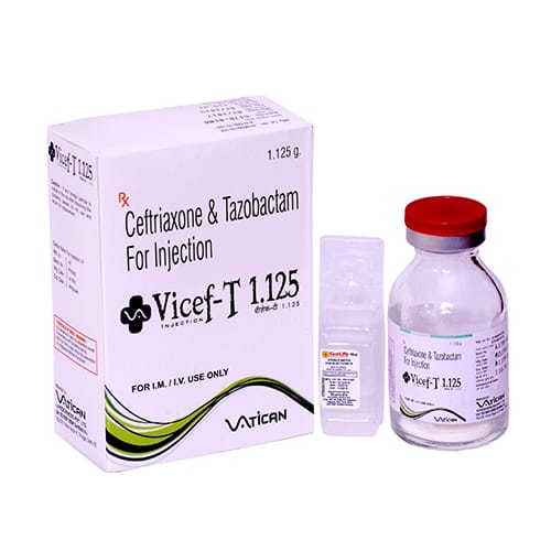 CEFTRIAXONE & TAZOBACTAM-1125mg Dry Injection