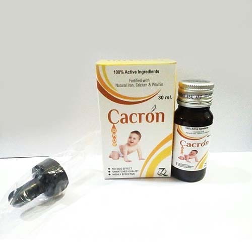 CACRON(ENRICHED WITH NATURAL IRON, CALCIUM & VITAMINS) Oral Drops