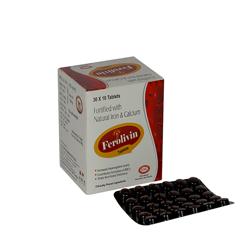 FEROLIVIN (IRON DEFICIENCY, ANAEMIA,NUTRITIONAL DEFICIENCY) Tablets