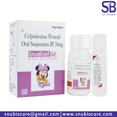 Snudicef-50 (Sterile Water) Dry Syrups