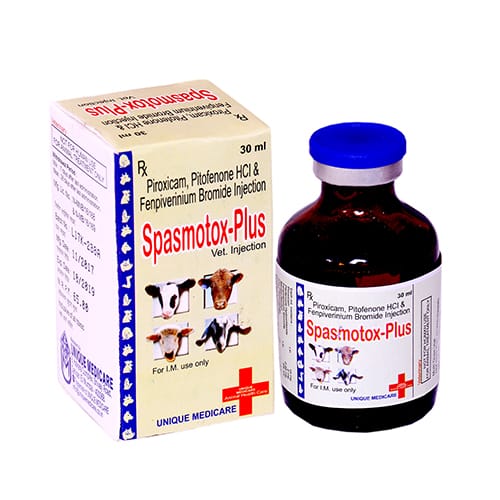 PIROXICAM,PITOFENONE HCL&FENPIVERINIUM BROMIDE-30ml Liq. Injection(Vet.)